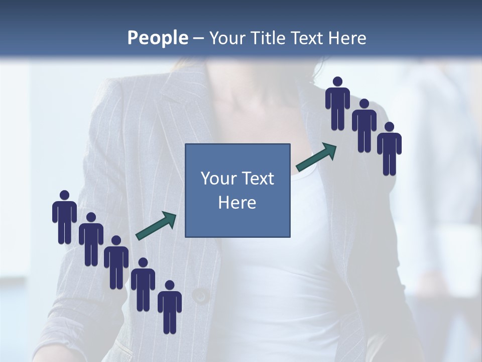 A Woman In A Business Suit Is Smiling For The Camera PowerPoint Template