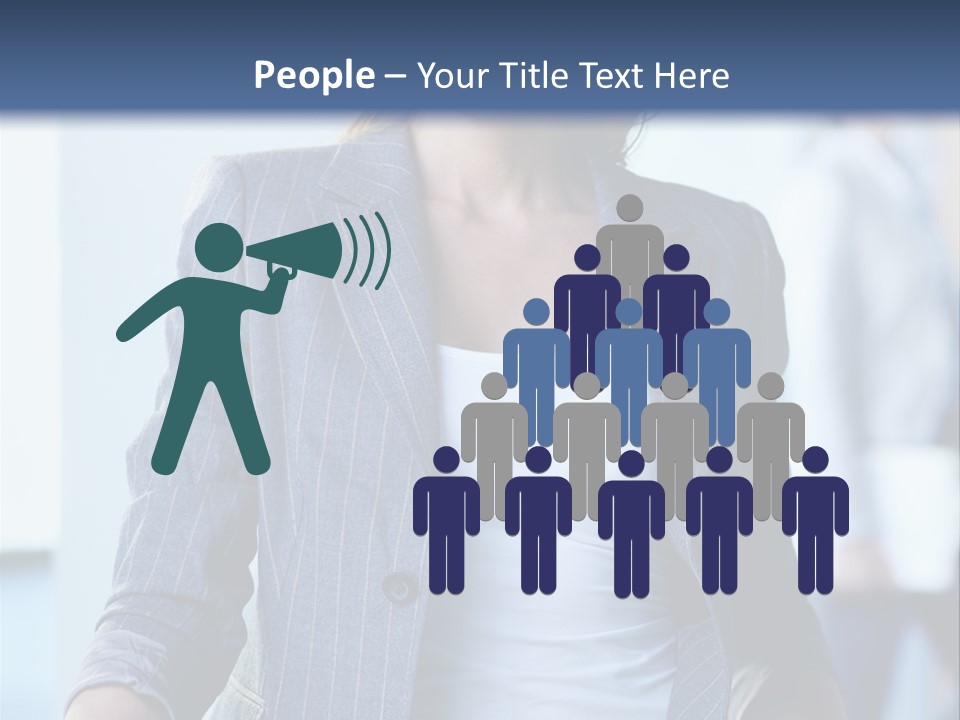 A Woman In A Business Suit Is Smiling For The Camera PowerPoint Template