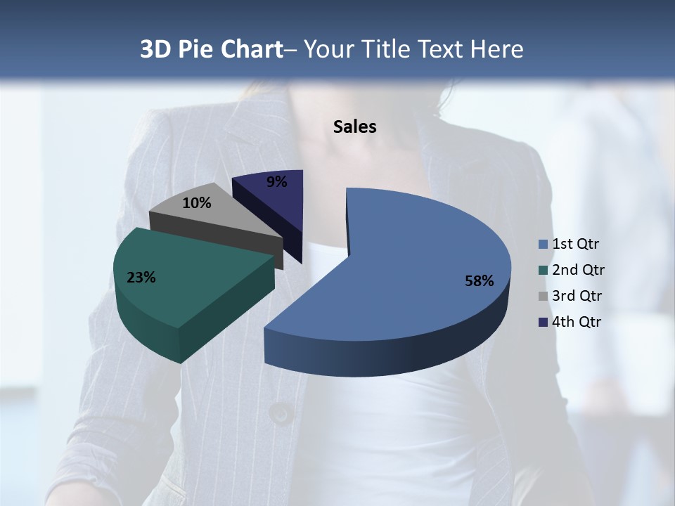 A Woman In A Business Suit Is Smiling For The Camera PowerPoint Template