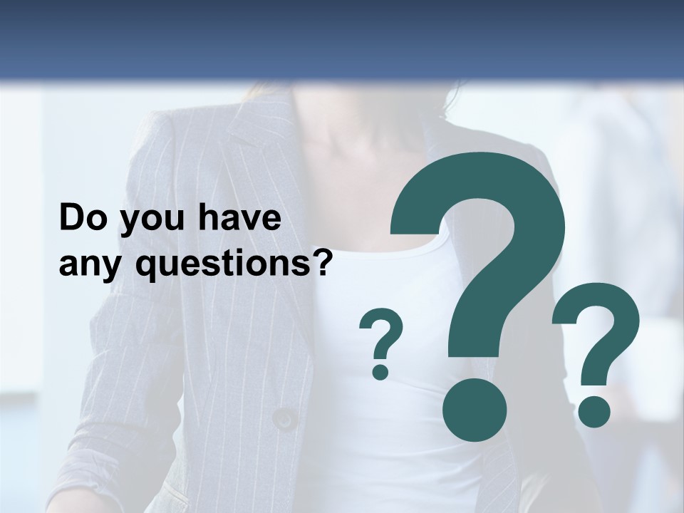 A Woman In A Business Suit Is Smiling For The Camera PowerPoint Template