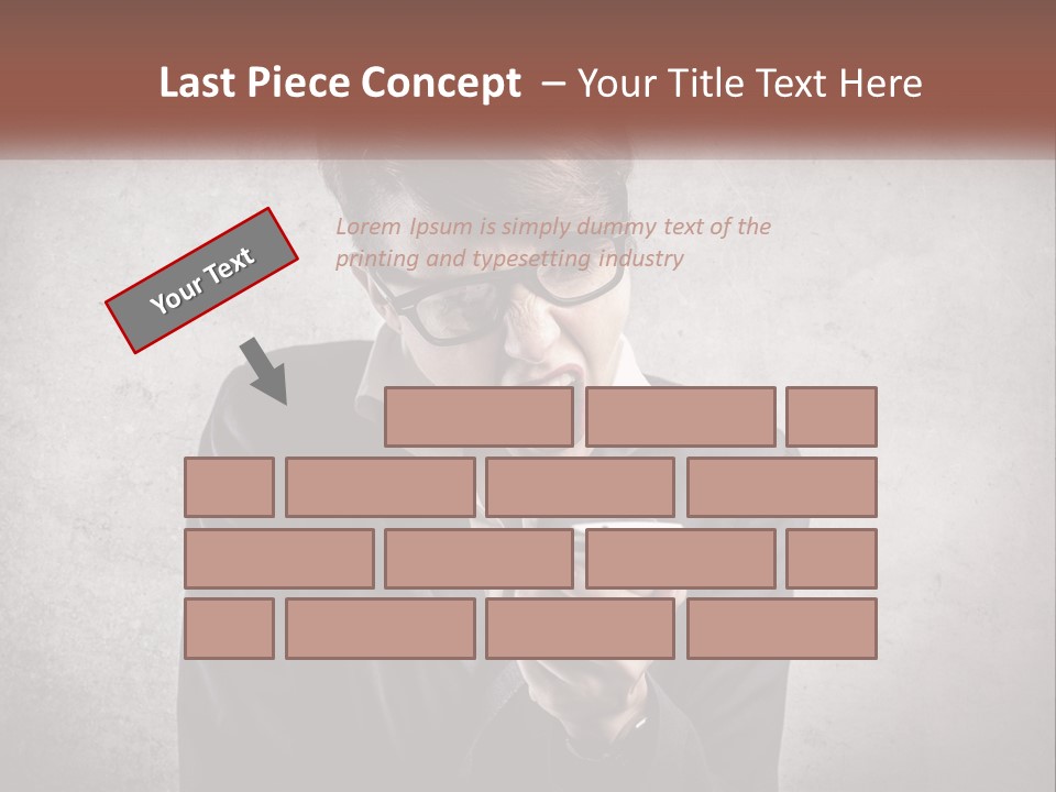 A Woman Holding A Cell Phone With Her Mouth Open PowerPoint Template