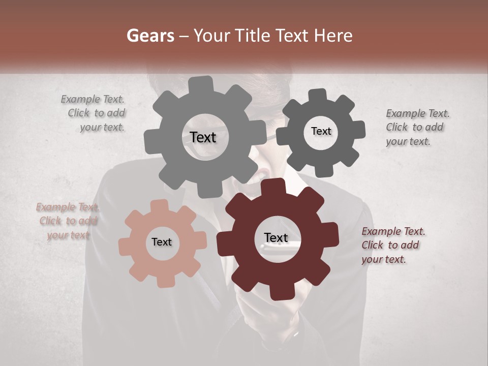A Woman Holding A Cell Phone With Her Mouth Open PowerPoint Template