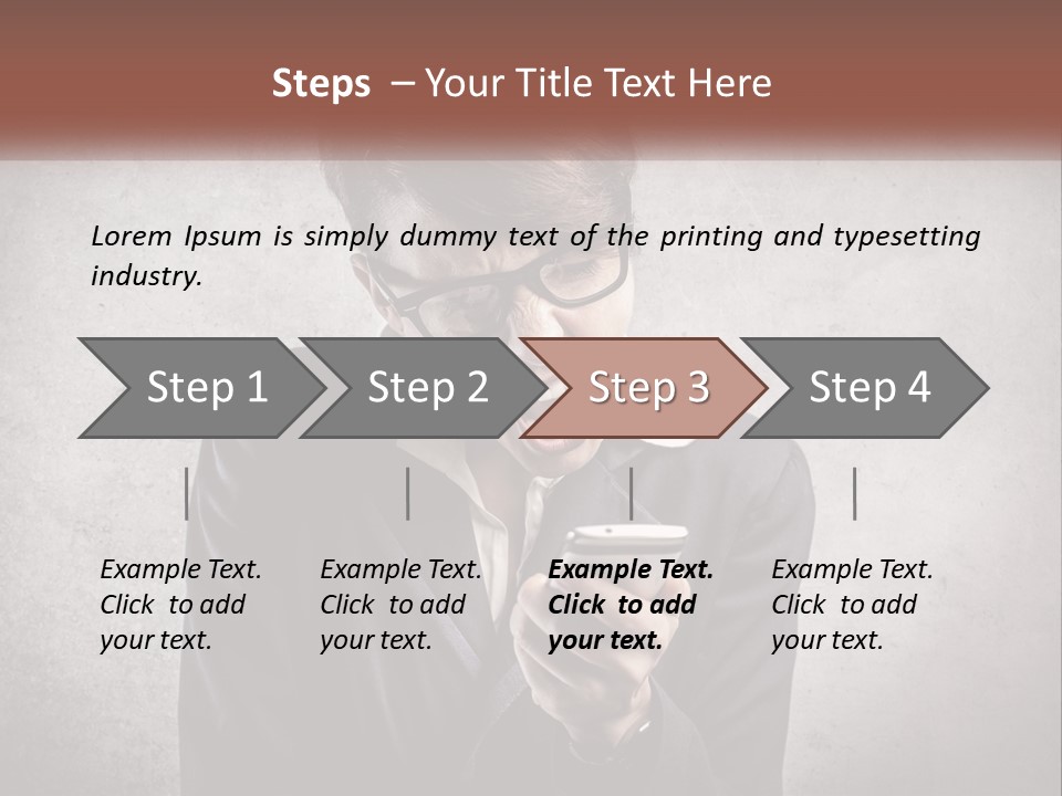 A Woman Holding A Cell Phone With Her Mouth Open PowerPoint Template