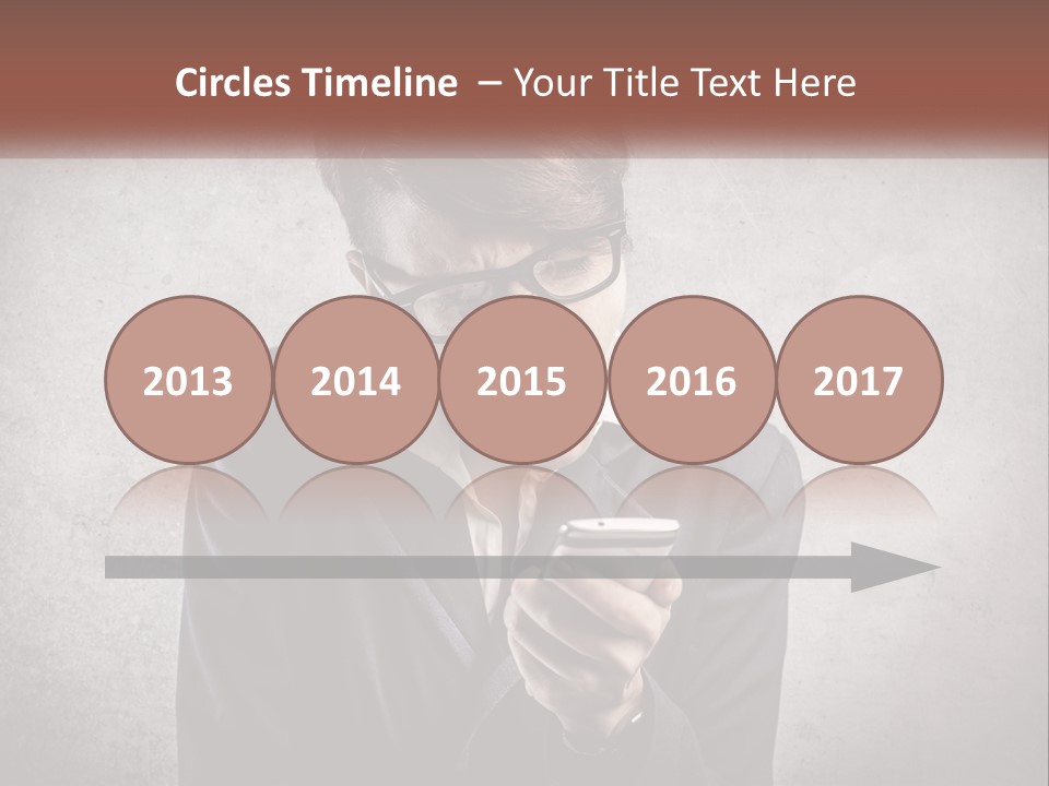 A Woman Holding A Cell Phone With Her Mouth Open PowerPoint Template