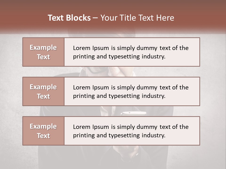 A Woman Holding A Cell Phone With Her Mouth Open PowerPoint Template