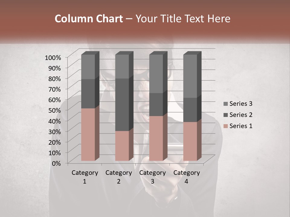 A Woman Holding A Cell Phone With Her Mouth Open PowerPoint Template