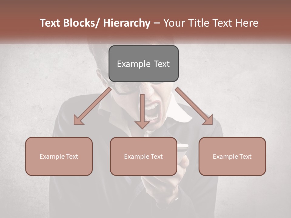 A Woman Holding A Cell Phone With Her Mouth Open PowerPoint Template