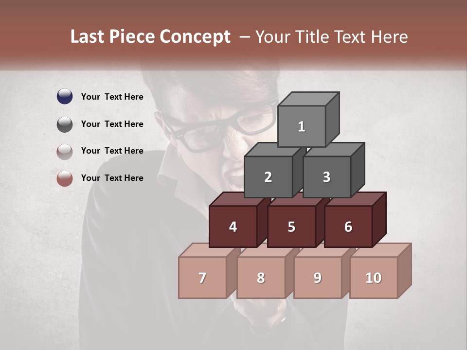 A Woman Holding A Cell Phone With Her Mouth Open PowerPoint Template