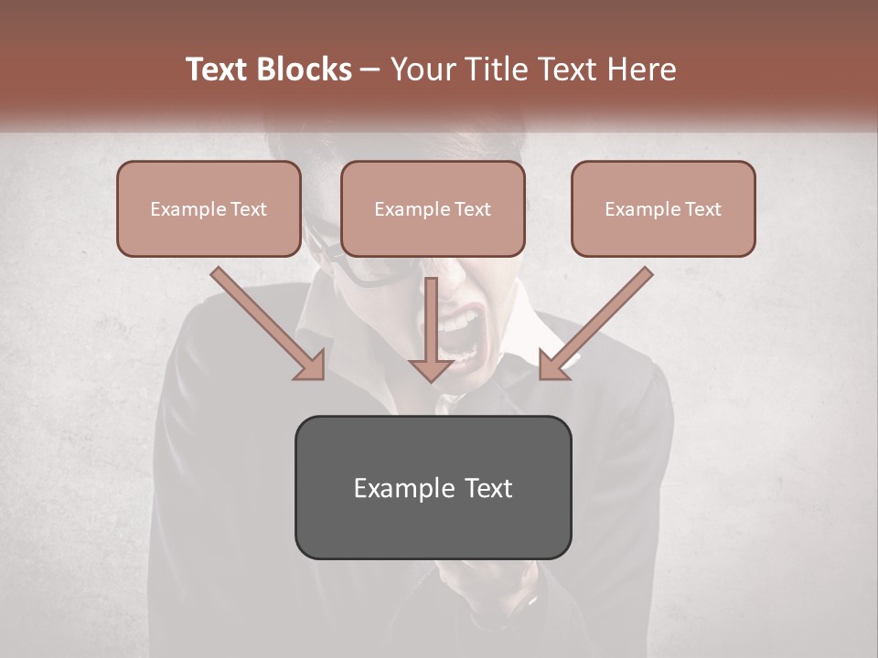 A Woman Holding A Cell Phone With Her Mouth Open PowerPoint Template