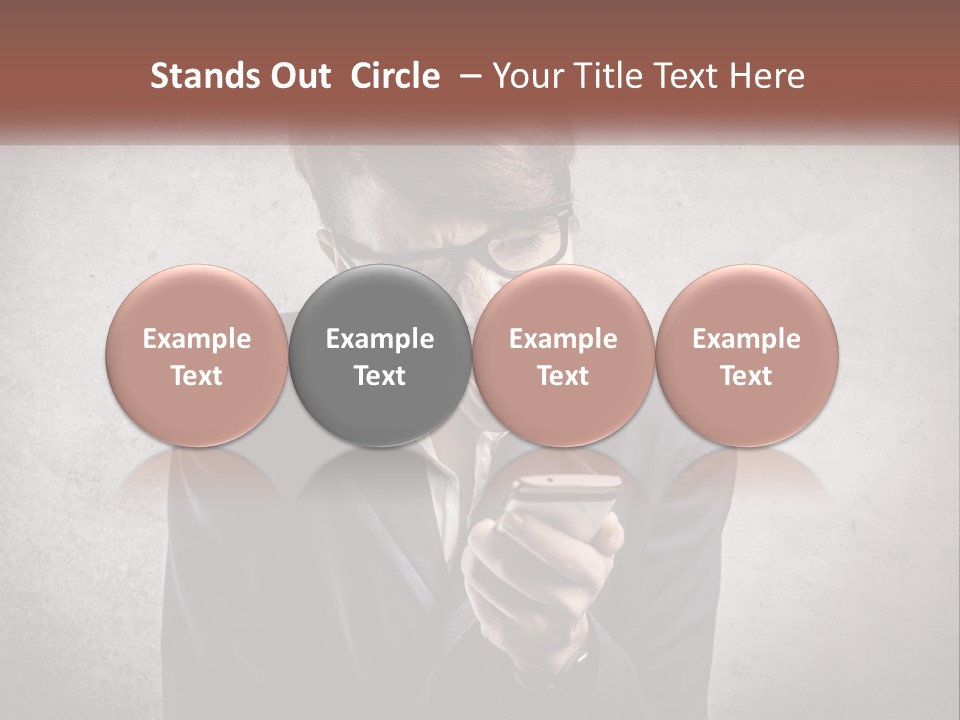 A Woman Holding A Cell Phone With Her Mouth Open PowerPoint Template