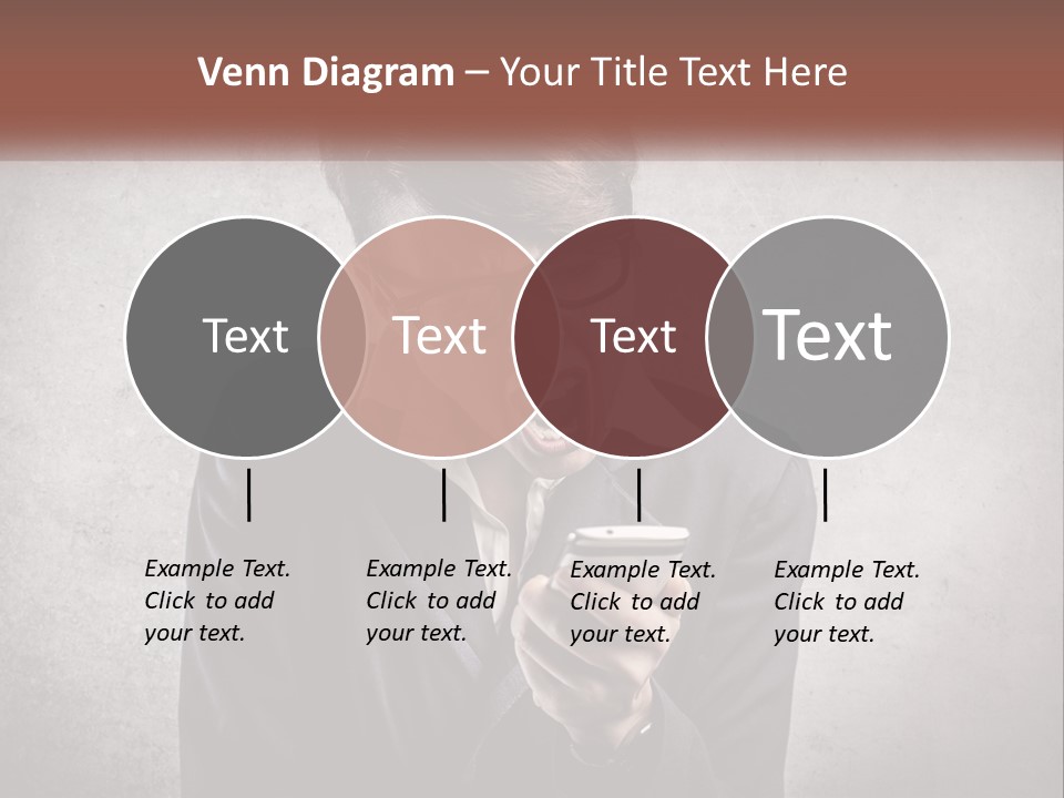 A Woman Holding A Cell Phone With Her Mouth Open PowerPoint Template