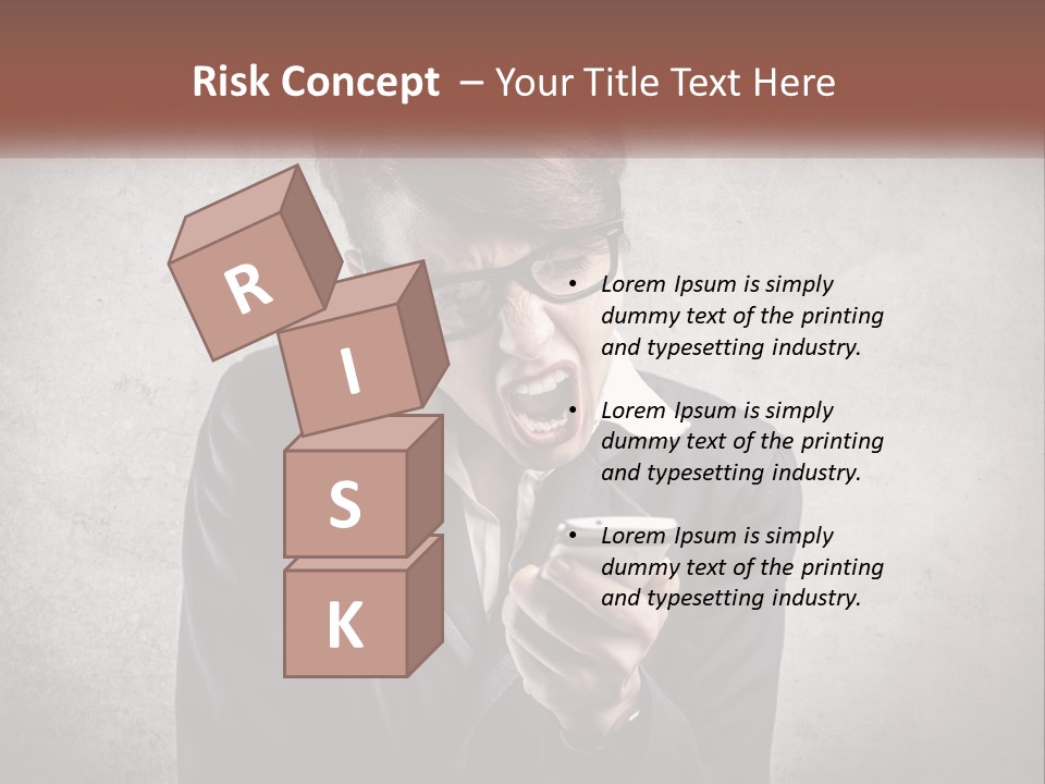 A Woman Holding A Cell Phone With Her Mouth Open PowerPoint Template