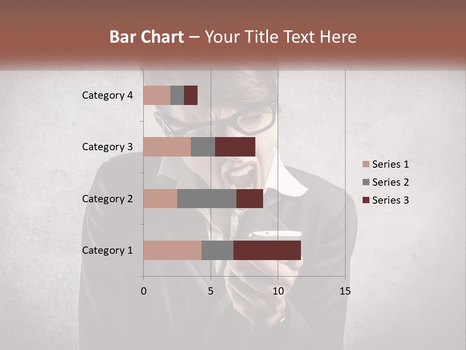 A Woman Holding A Cell Phone With Her Mouth Open PowerPoint Template
