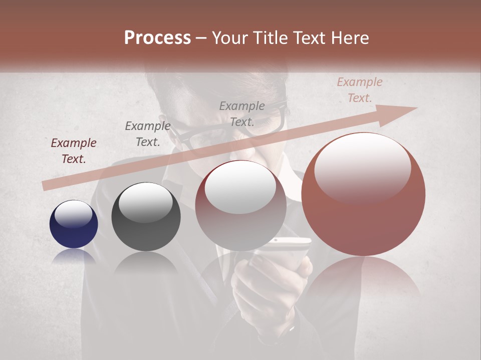 A Woman Holding A Cell Phone With Her Mouth Open PowerPoint Template