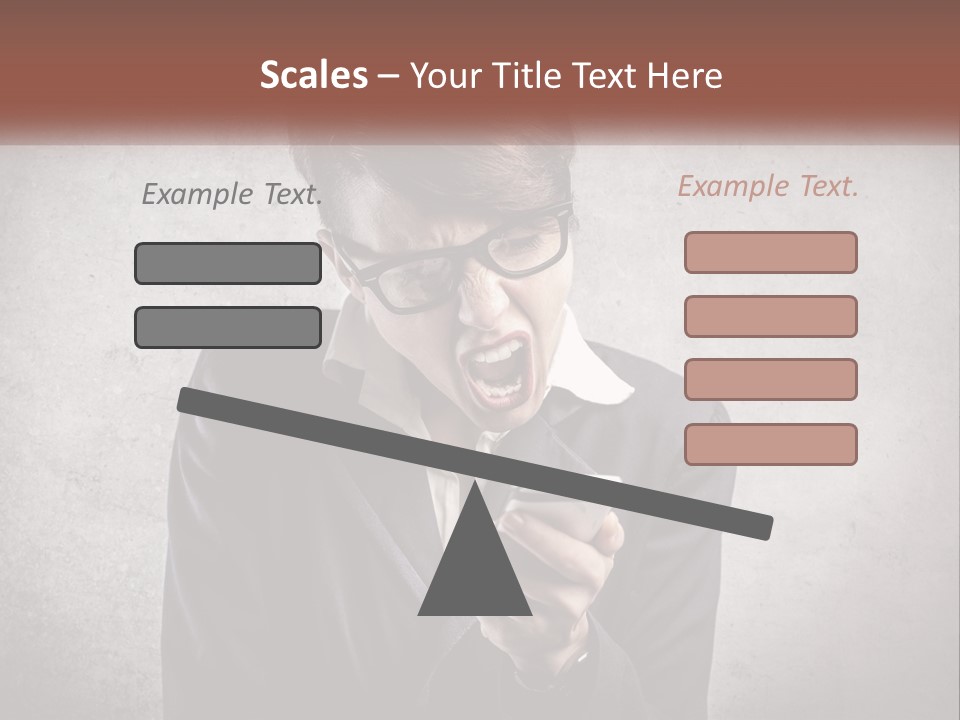 A Woman Holding A Cell Phone With Her Mouth Open PowerPoint Template