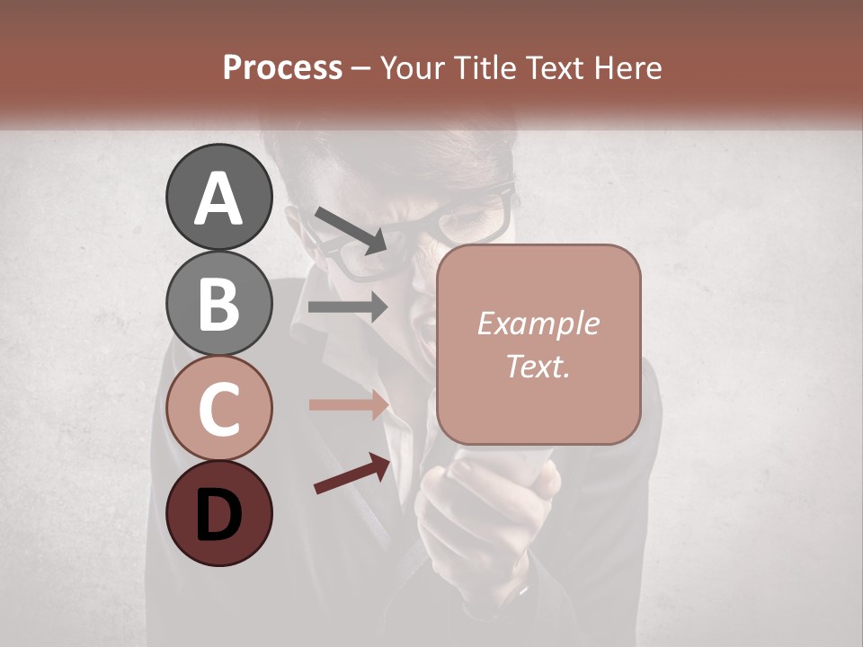 A Woman Holding A Cell Phone With Her Mouth Open PowerPoint Template
