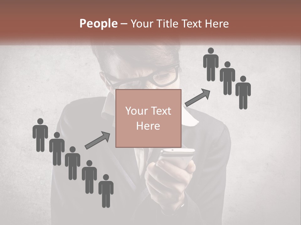 A Woman Holding A Cell Phone With Her Mouth Open PowerPoint Template