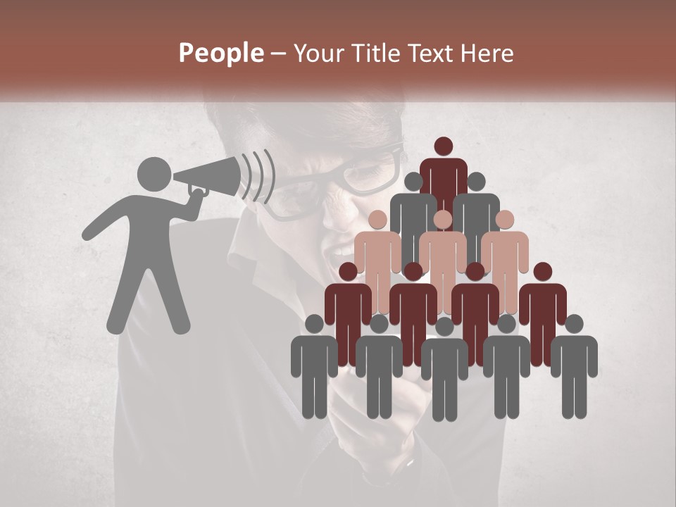 A Woman Holding A Cell Phone With Her Mouth Open PowerPoint Template