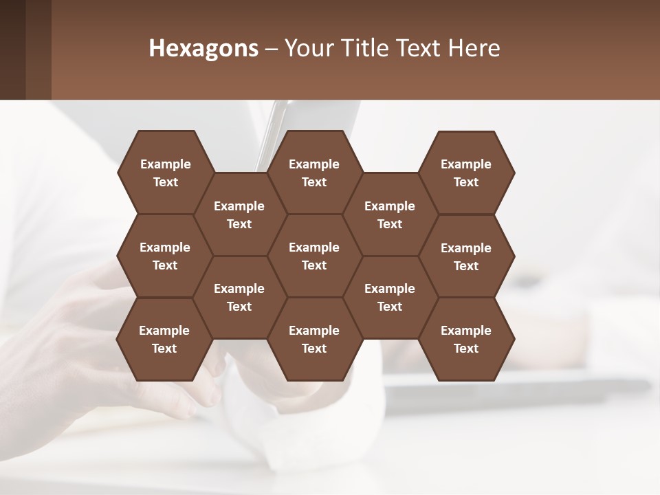 A Person Using A Cell Phone In Front Of A Laptop PowerPoint Template