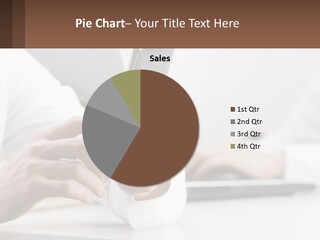 A Person Using A Cell Phone In Front Of A Laptop PowerPoint Template