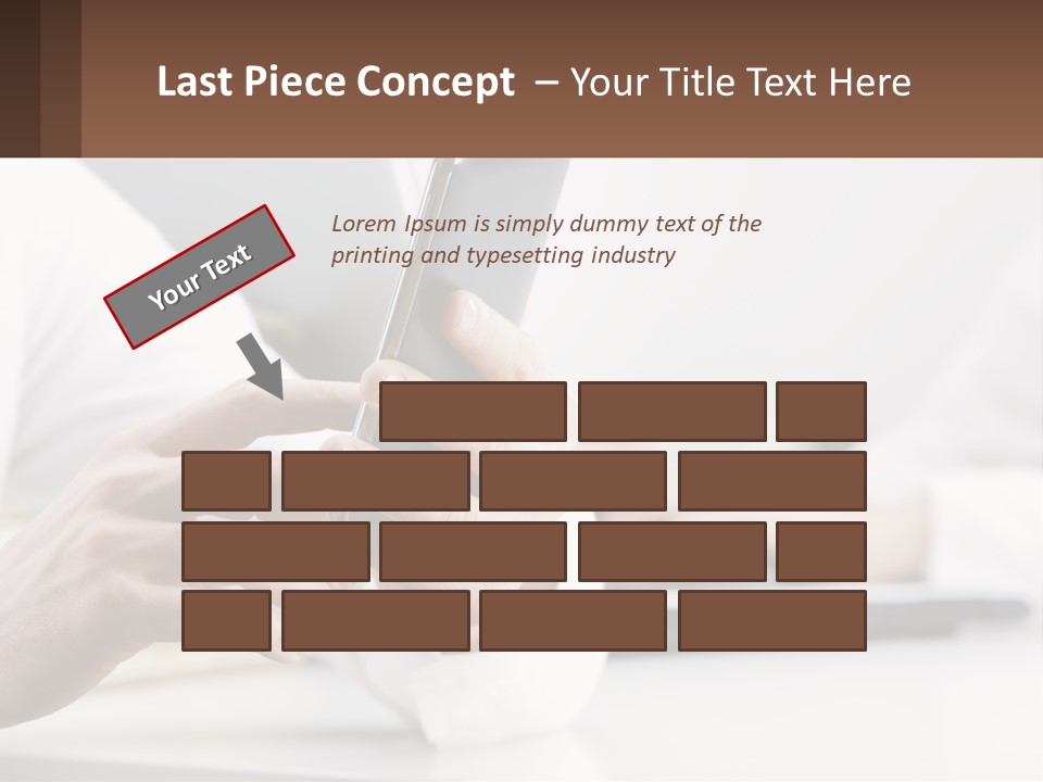 A Person Using A Cell Phone In Front Of A Laptop PowerPoint Template