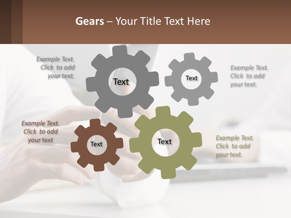 A Person Using A Cell Phone In Front Of A Laptop PowerPoint Template