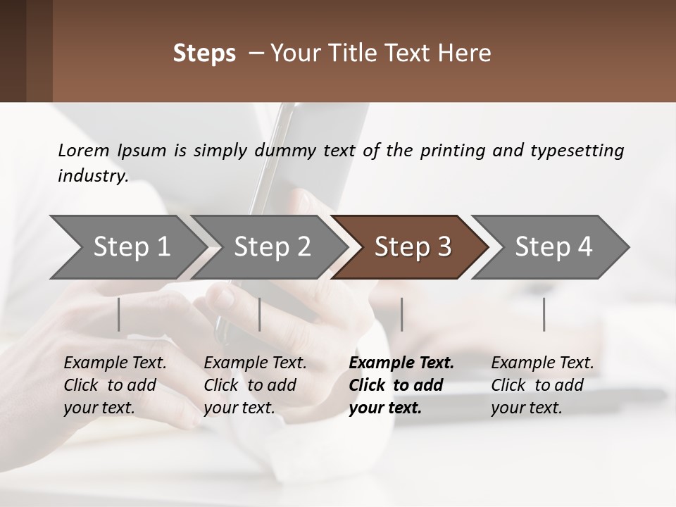 A Person Using A Cell Phone In Front Of A Laptop PowerPoint Template