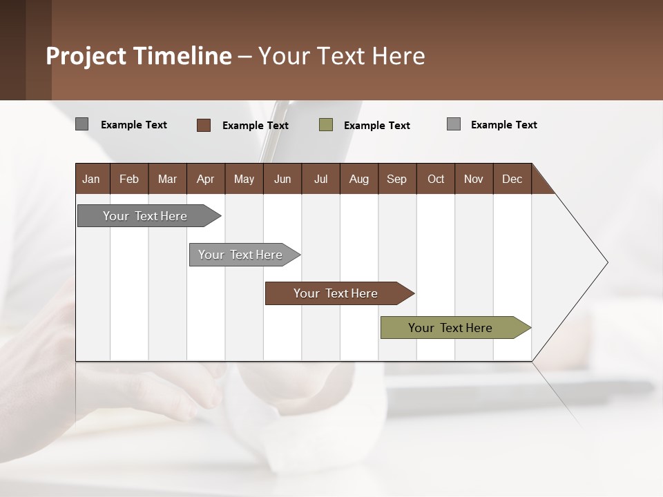 A Person Using A Cell Phone In Front Of A Laptop PowerPoint Template
