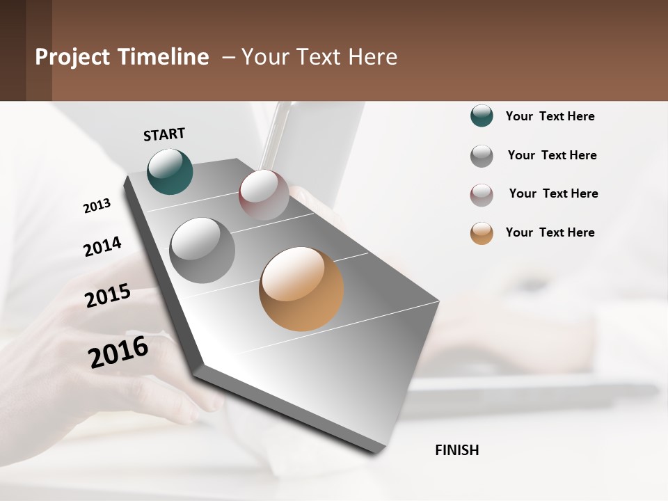A Person Using A Cell Phone In Front Of A Laptop PowerPoint Template