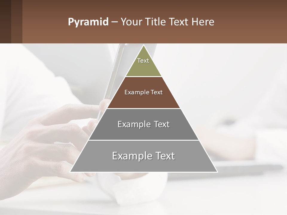 A Person Using A Cell Phone In Front Of A Laptop PowerPoint Template