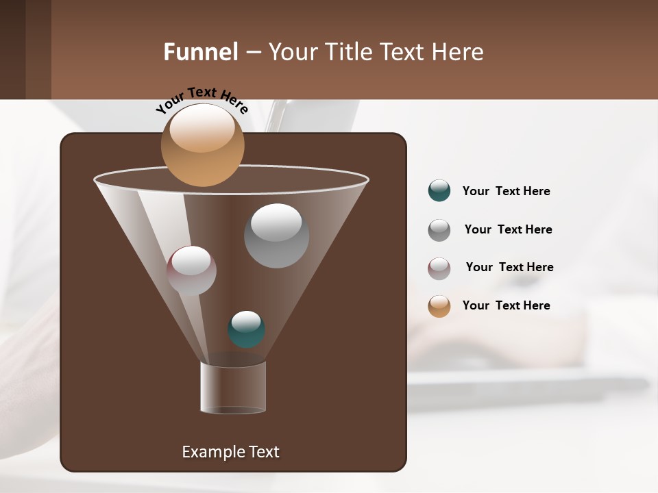 A Person Using A Cell Phone In Front Of A Laptop PowerPoint Template