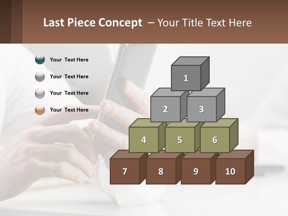 A Person Using A Cell Phone In Front Of A Laptop PowerPoint Template