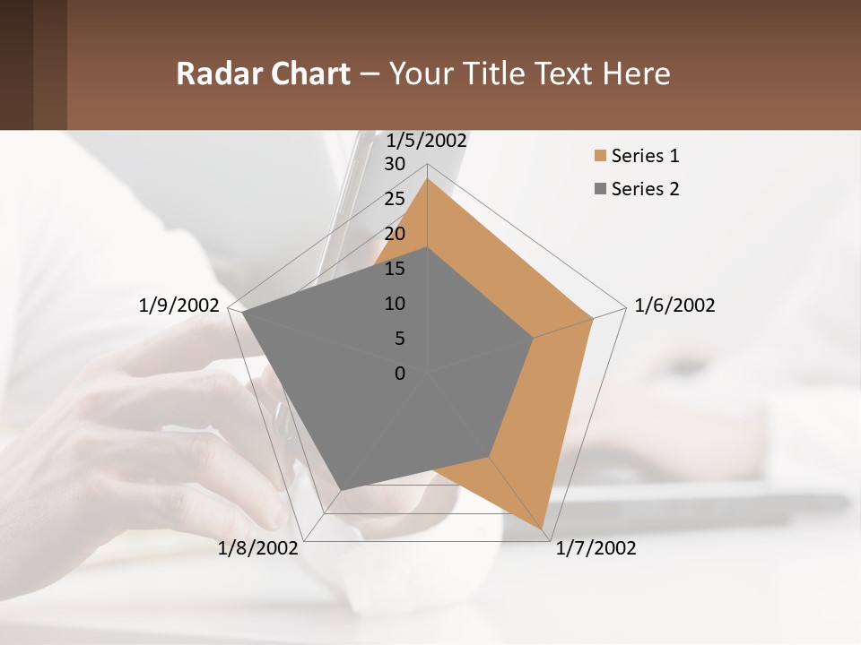 A Person Using A Cell Phone In Front Of A Laptop PowerPoint Template