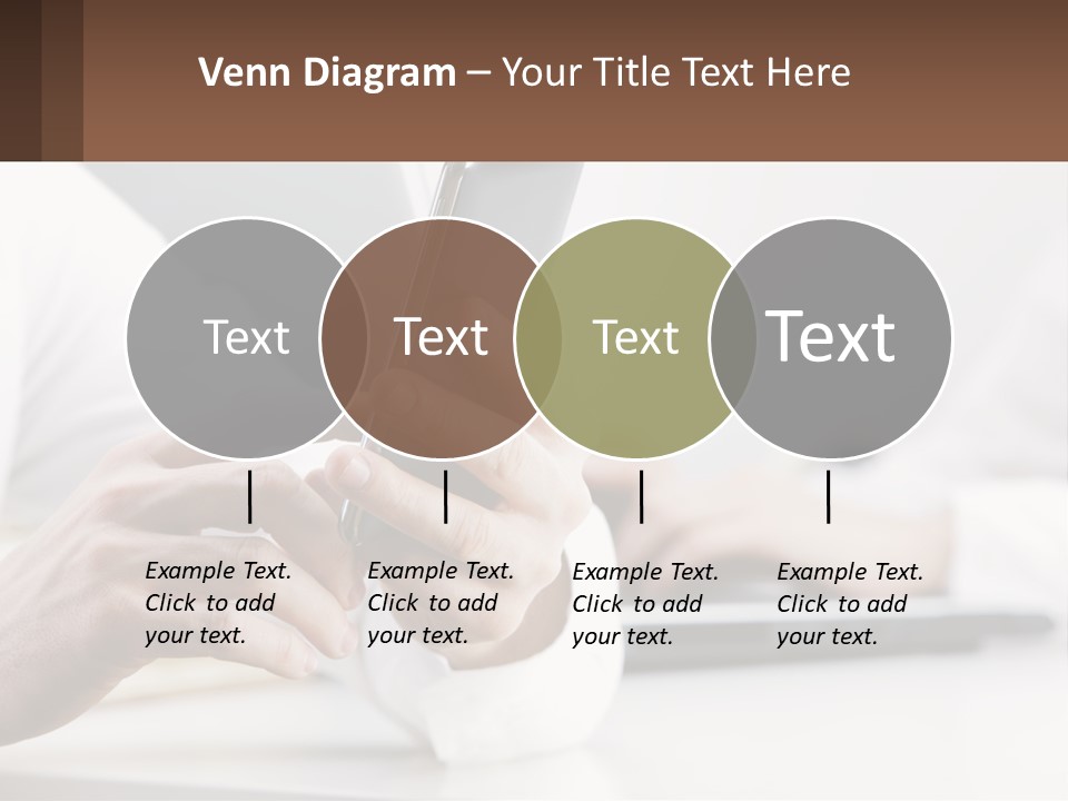 A Person Using A Cell Phone In Front Of A Laptop PowerPoint Template
