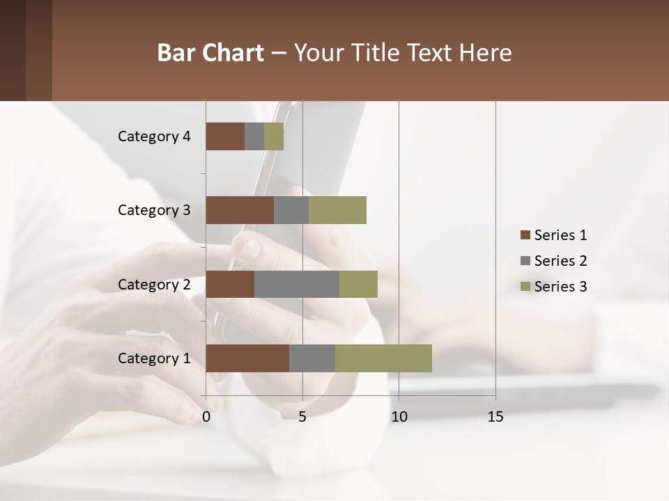 A Person Using A Cell Phone In Front Of A Laptop PowerPoint Template