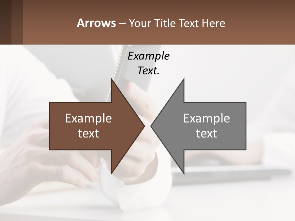 A Person Using A Cell Phone In Front Of A Laptop PowerPoint Template