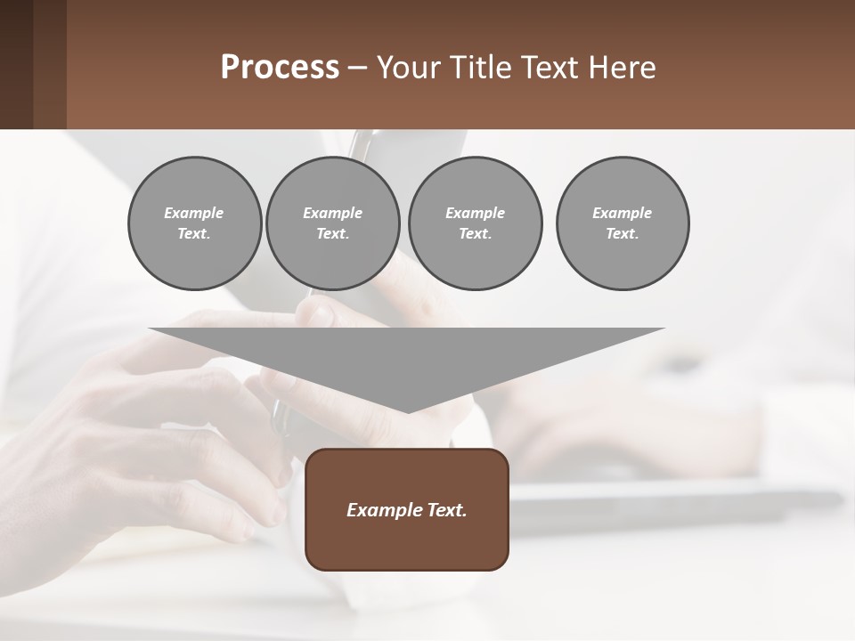 A Person Using A Cell Phone In Front Of A Laptop PowerPoint Template
