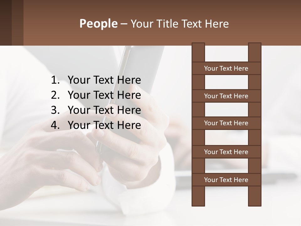 A Person Using A Cell Phone In Front Of A Laptop PowerPoint Template