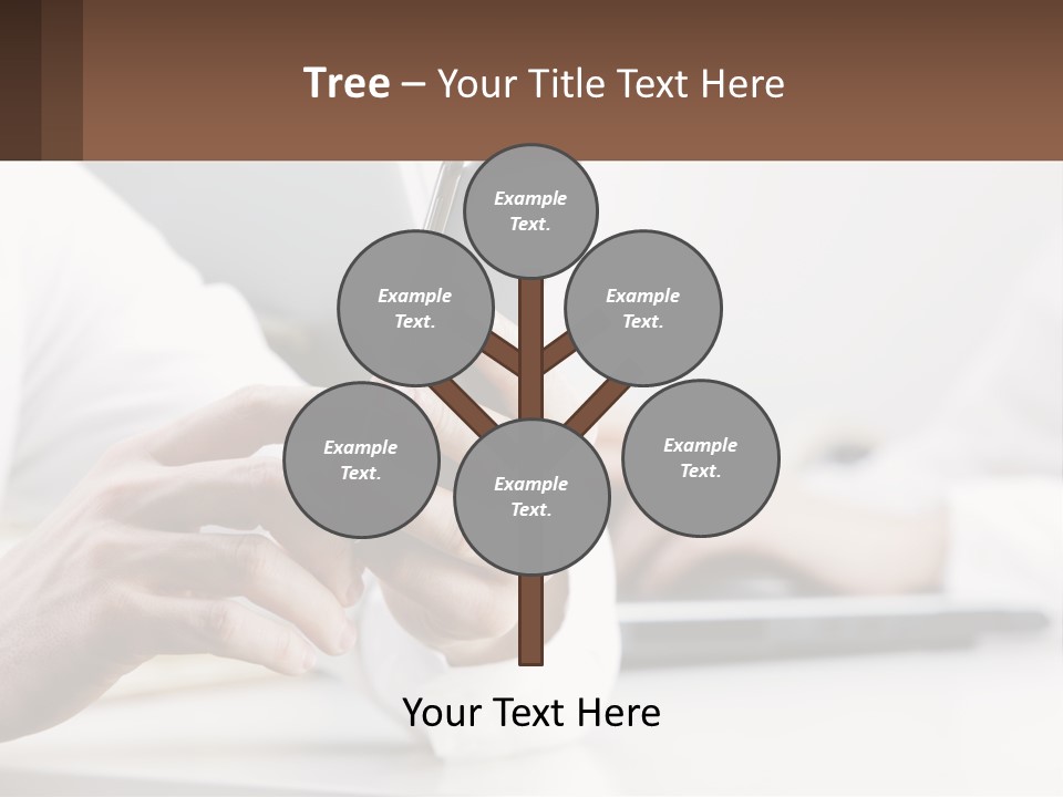 A Person Using A Cell Phone In Front Of A Laptop PowerPoint Template