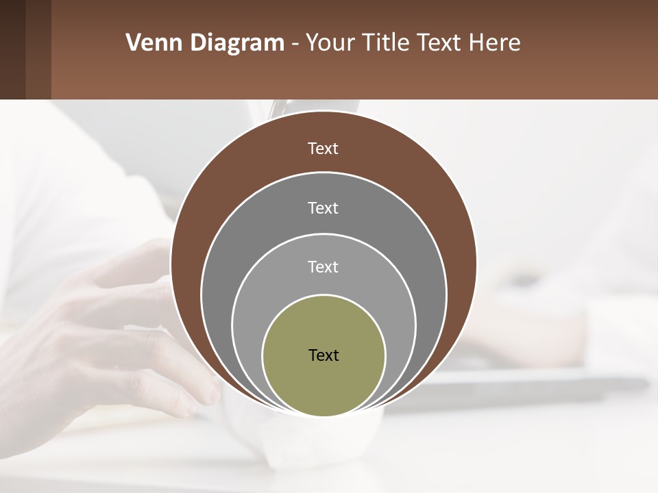 A Person Using A Cell Phone In Front Of A Laptop PowerPoint Template