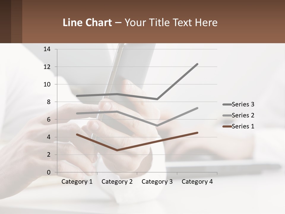 A Person Using A Cell Phone In Front Of A Laptop PowerPoint Template
