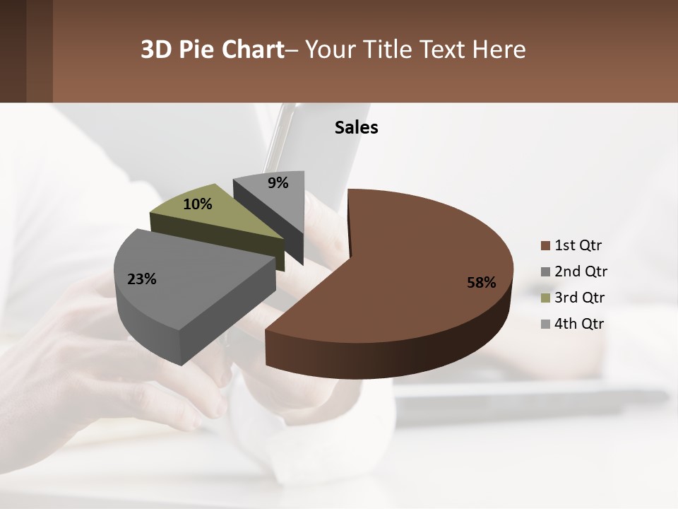 A Person Using A Cell Phone In Front Of A Laptop PowerPoint Template