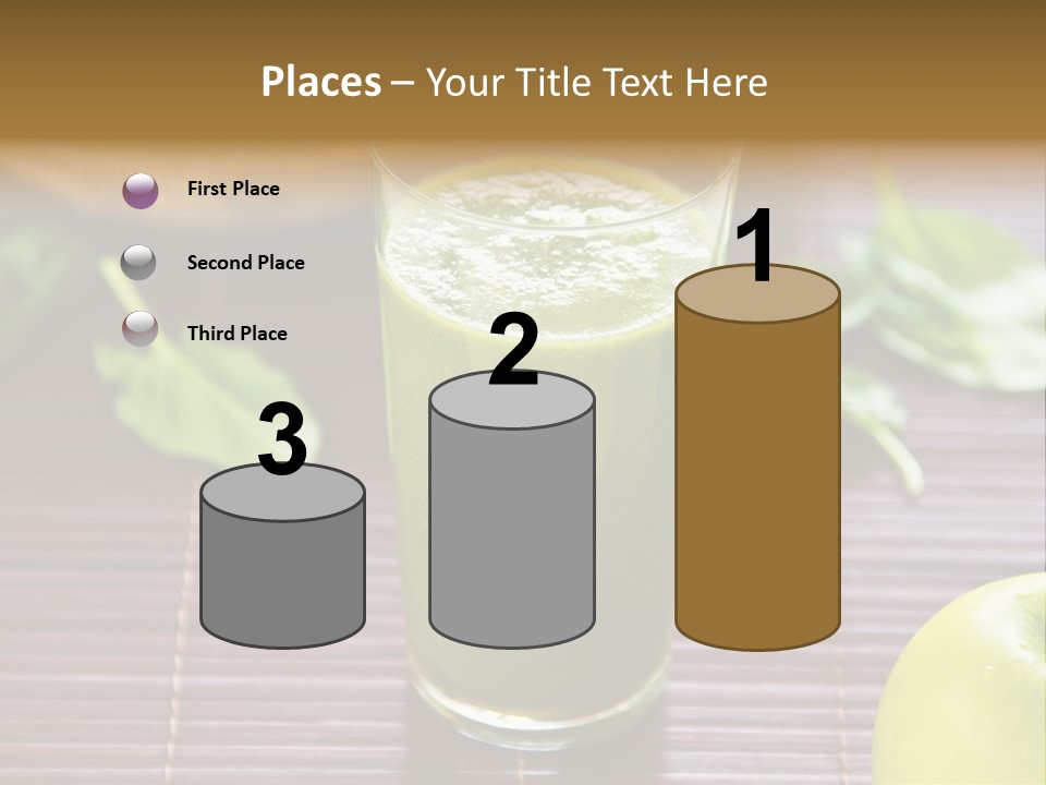 A Glass Of Green Juice On A Table PowerPoint Template