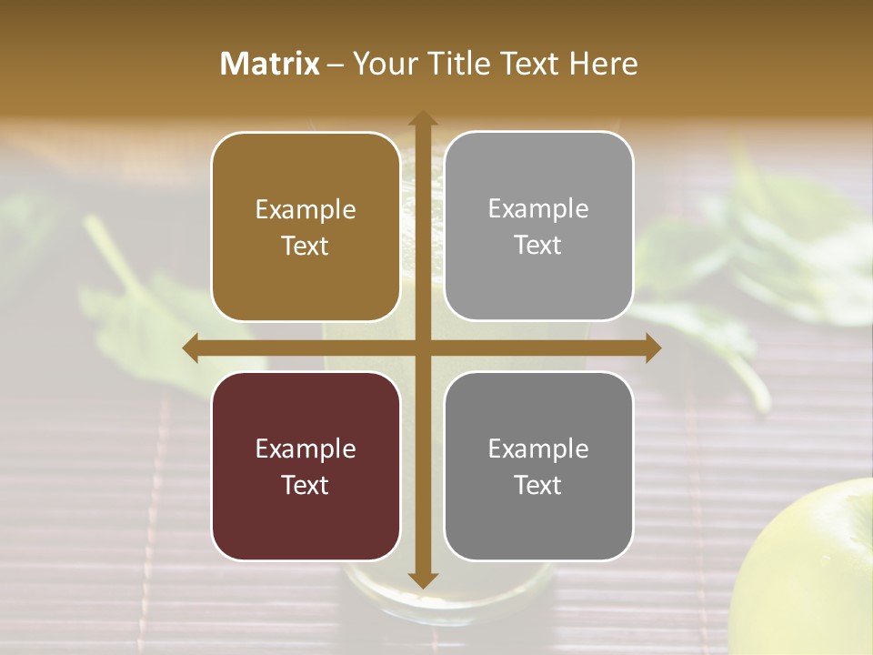 A Glass Of Green Juice On A Table PowerPoint Template