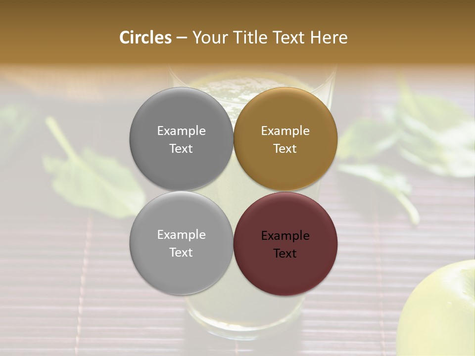 A Glass Of Green Juice On A Table PowerPoint Template