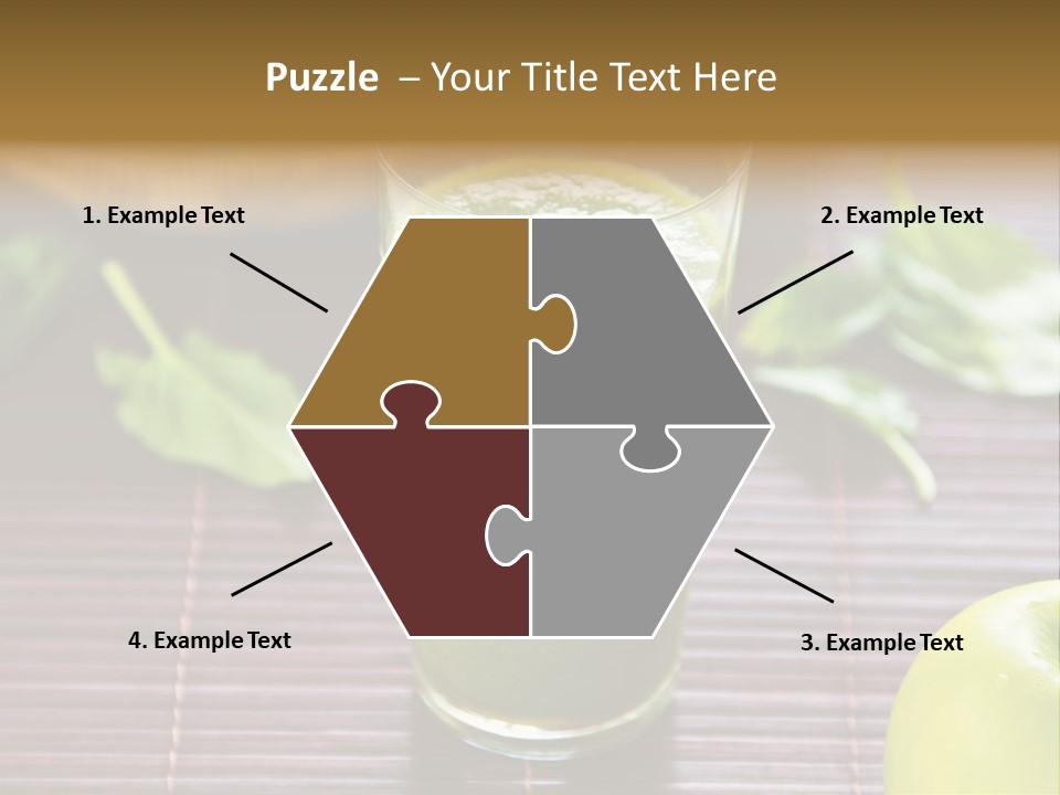 A Glass Of Green Juice On A Table PowerPoint Template