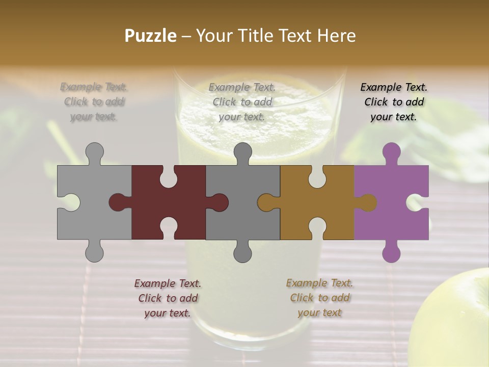 A Glass Of Green Juice On A Table PowerPoint Template