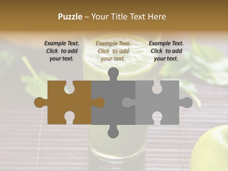 A Glass Of Green Juice On A Table PowerPoint Template