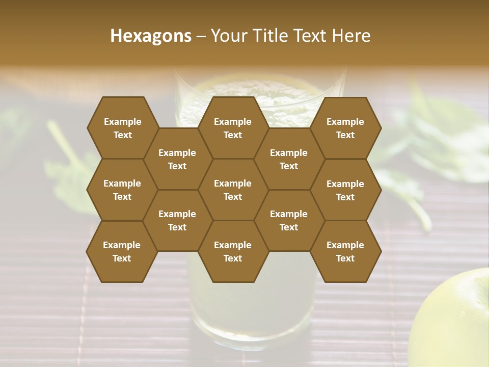 A Glass Of Green Juice On A Table PowerPoint Template