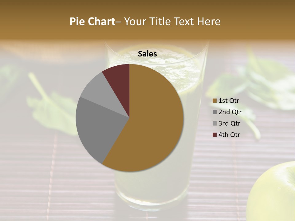 A Glass Of Green Juice On A Table PowerPoint Template